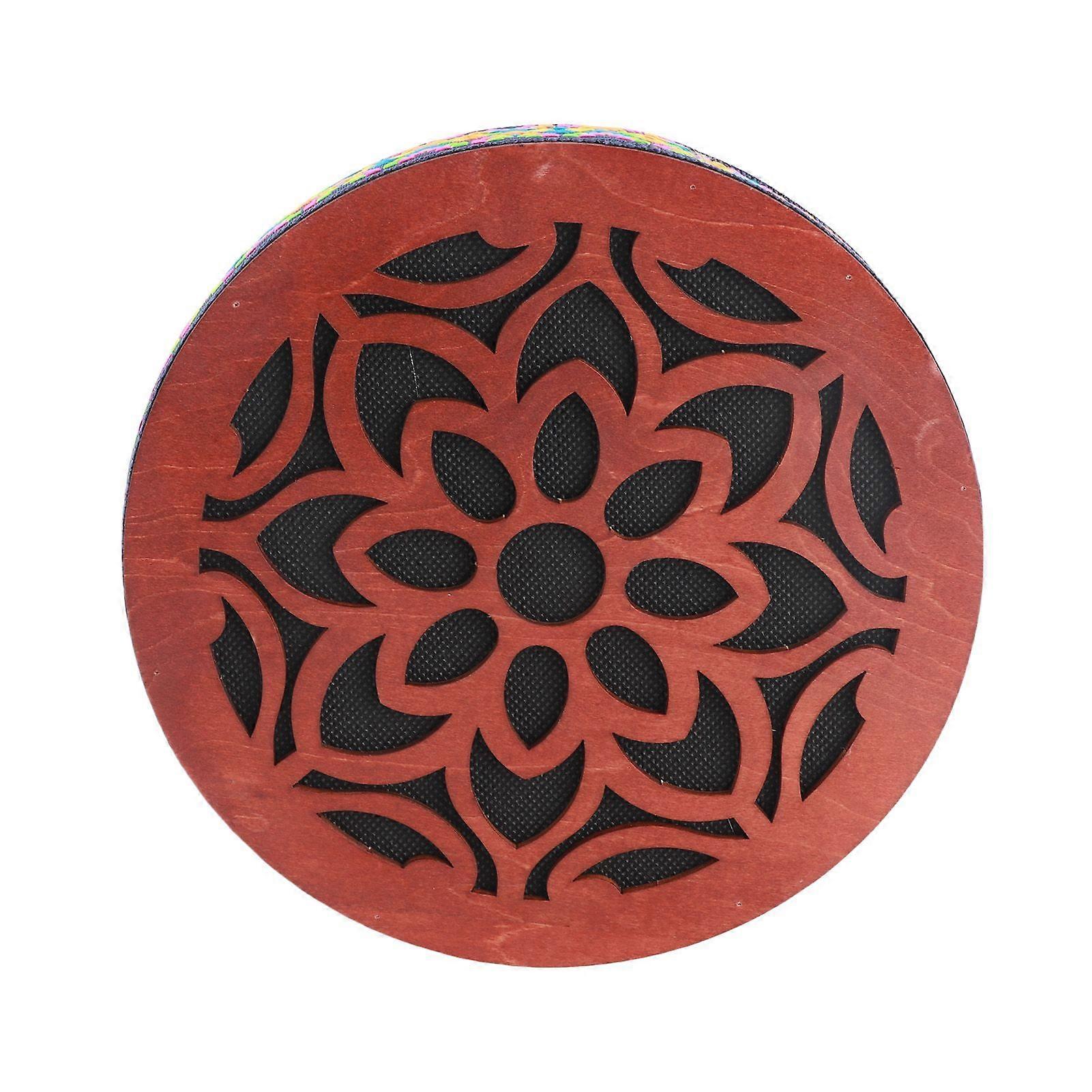 Ocean Drum Ethnic Percussion Instrument Onomatopoeic Music Portable Hand Drum Instrument Water Sound Birch Wooden Drum for Performance Accompaniment