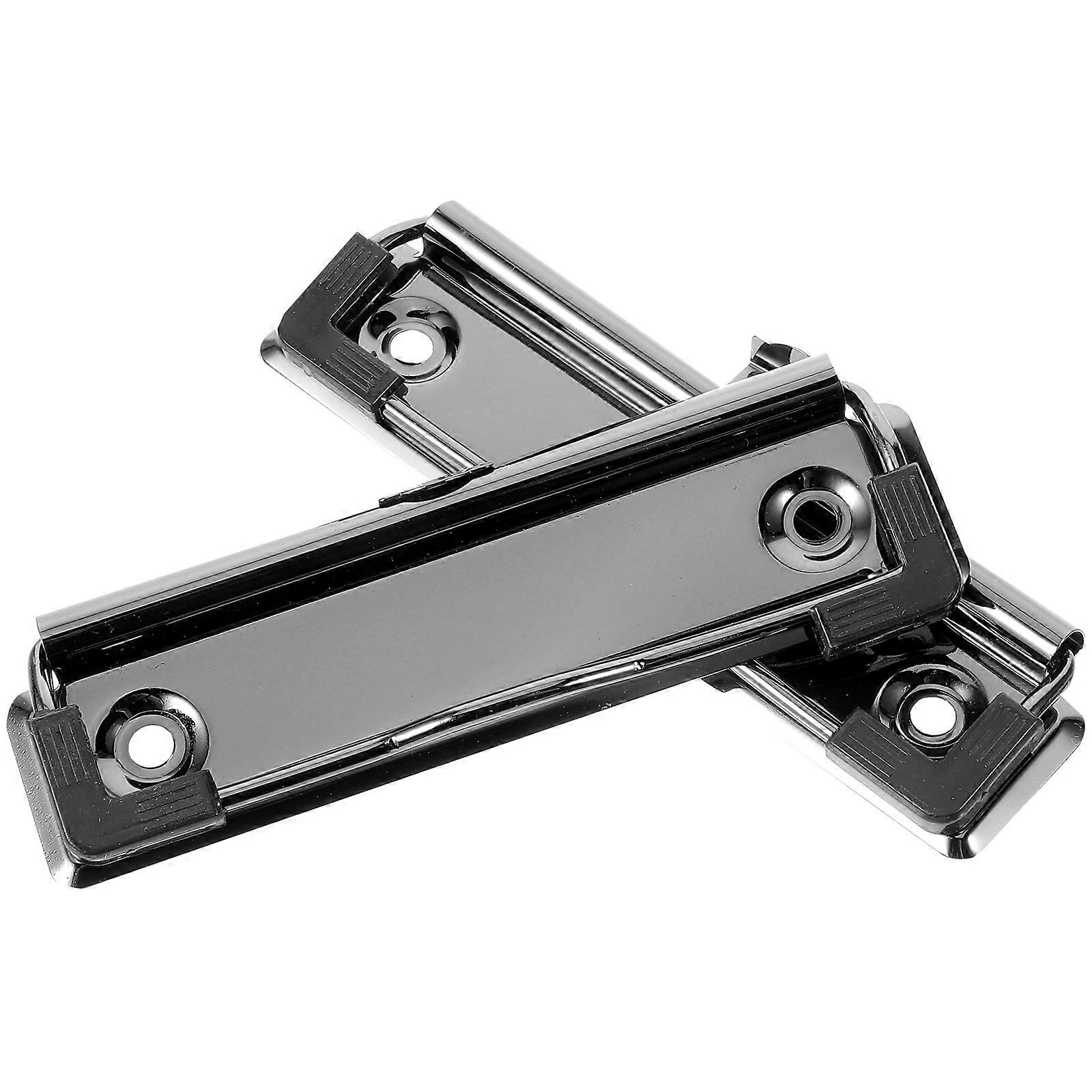 Clipboard Clips Metal Hardboards Clip for Mountable Use 2Pcs for School