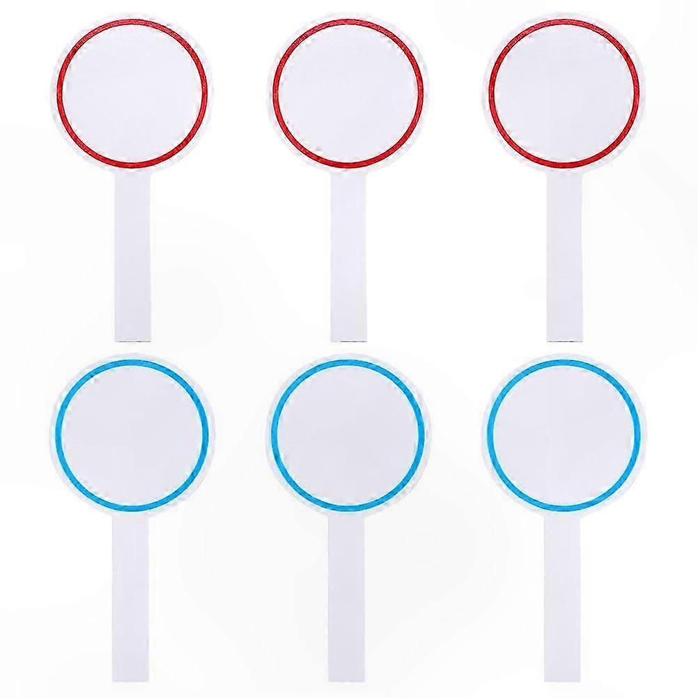 6-Pack Dry Erase Paddles, Single-Sided Whiteboard Answer Boards, Reusable Handheld Scoreboards for Classroom and Office Use