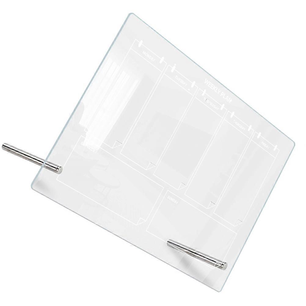 Tabletop White Board Acrylic Dry Erase Board for Memo 3Sets Transparent