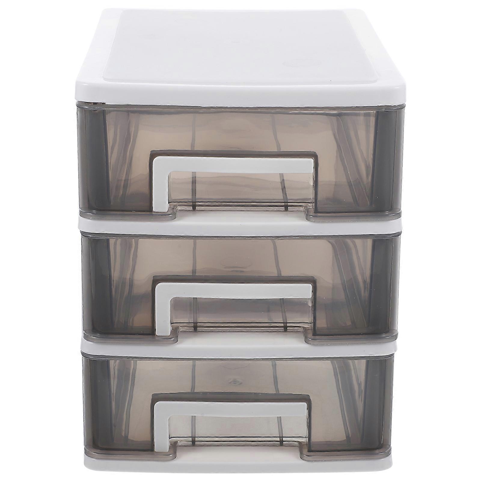 Plastic Drawer Organizer Desktop Storage Organizer for Cosmetics 2Pcs