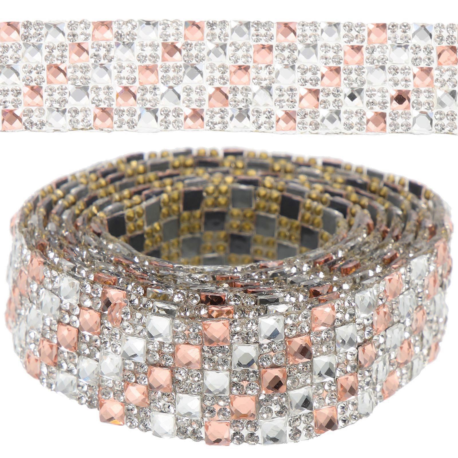 Self Adhesive Rhinestone Trim Roll for Shoes and Clothing Multi Material Diy Craft 1roll