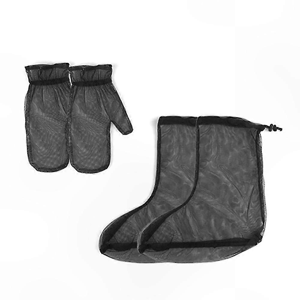 Ventilated Mesh Hand and Foot Covers with Insect Shield