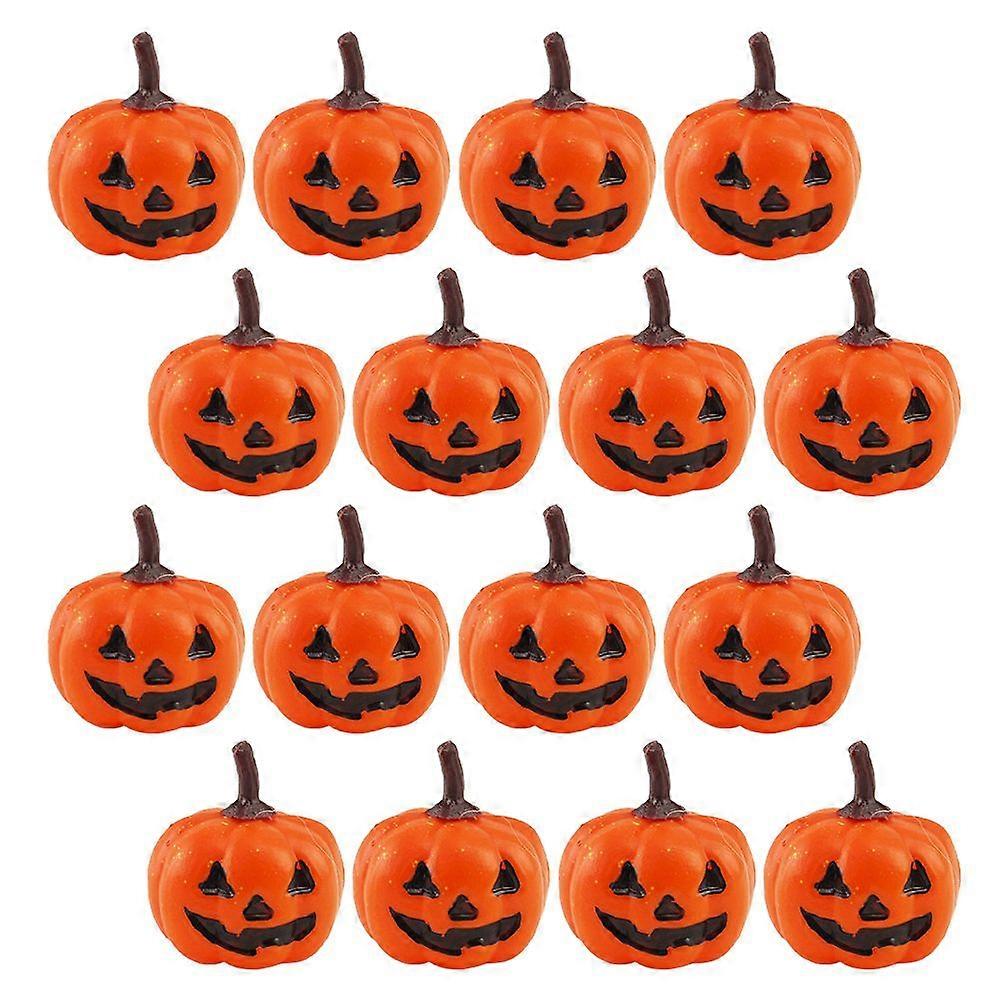 16pcs Artificial Pumpkins Plastic Pumpkins Simulation Small Pumpkins for Halloween