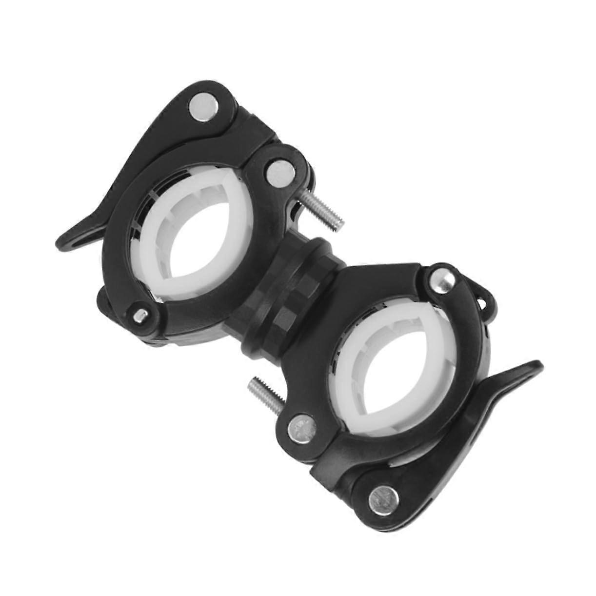 Rotatable Bike Lantern Mount With Quick Release Clamp Torch Clip For Handlebar And Stem Bicycle Lights Black And White