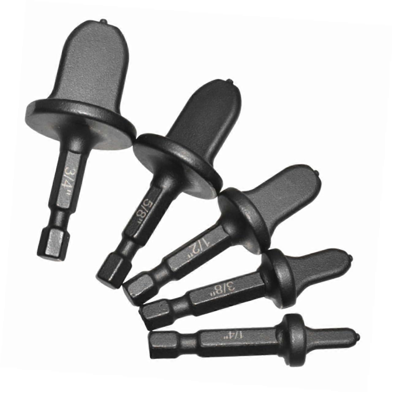 5pcs Copper Flaring Tool Manual Swaging Drill Bits for Systems Copper Tube Expander Linking and Expansion 1/4in 3/8in