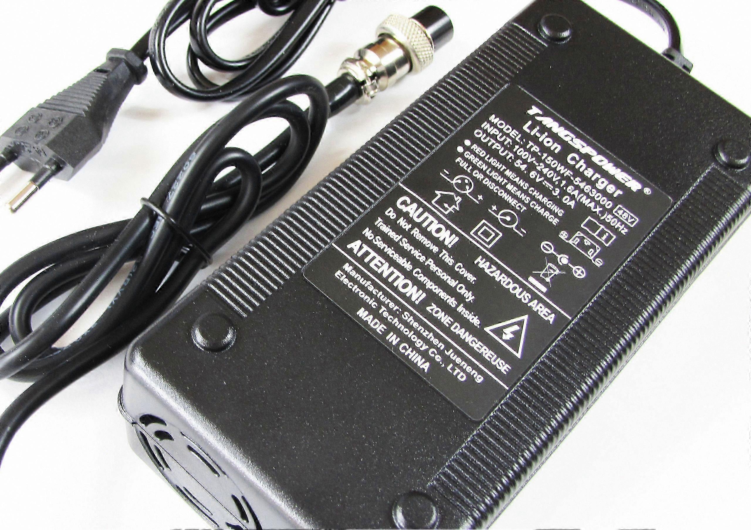 48V 54.6V 3A GX16-kontakt Litium-ion batterilader for elektriske sykler