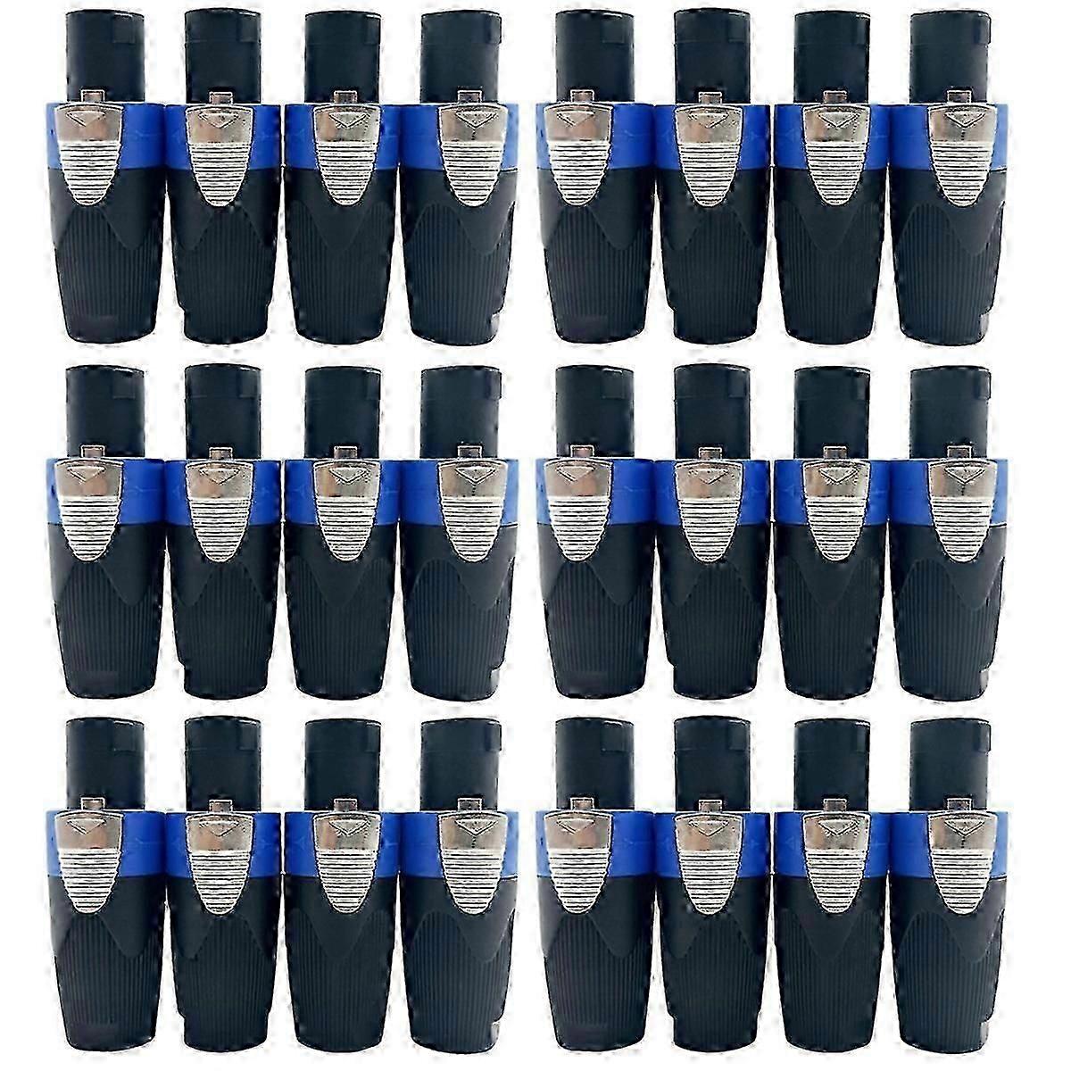 30Pcs compatible with Nl4Fx Speakon 4-Pole Plug Male Audio Speaker Connector Speaker Power Amplifier Ohm- Nl4Fx Connector