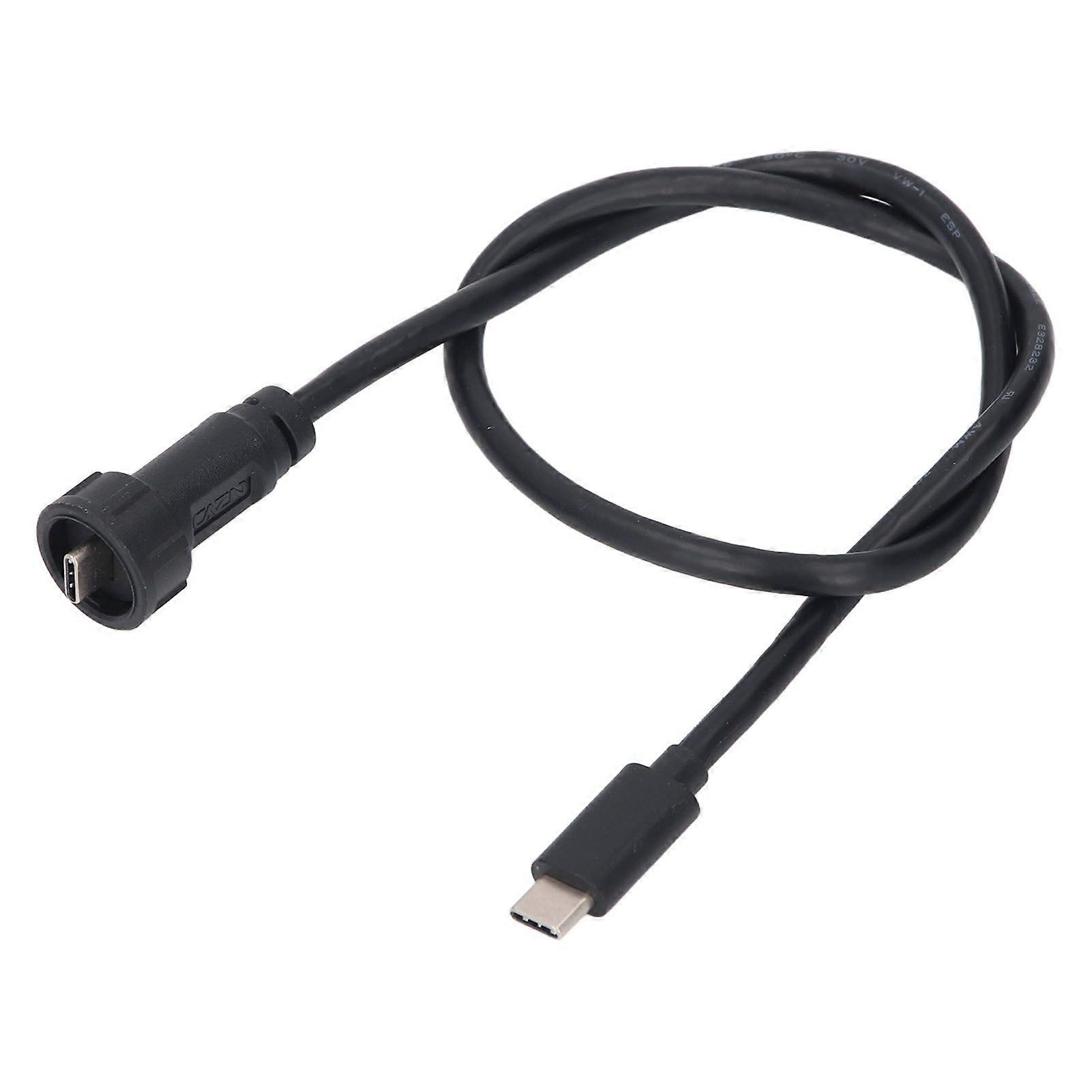 USB C Male to Male Cable 0.5m Length IP67 IP68 Water Proof Straight Plug Type C Extender Cord 30V 1.5A