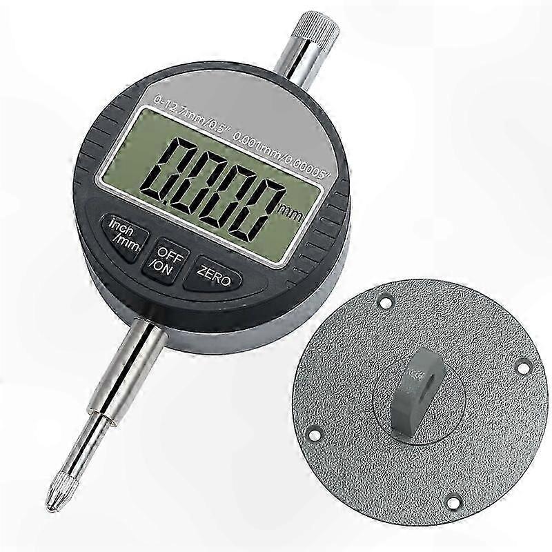 Precision Digital Micrometer 0-12.7mm, 0.001mm Resolution LED Gauge with Probe Indicator Comparator Tool for Accurate Measurement
