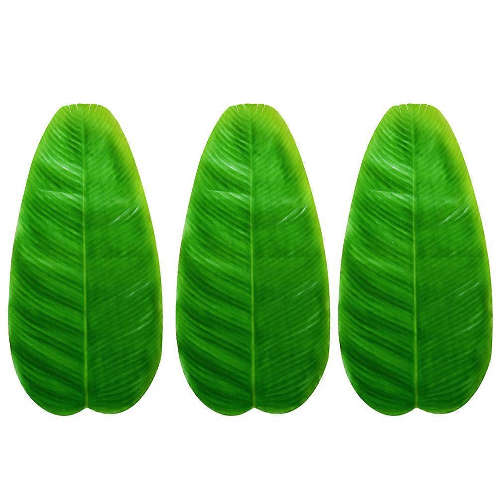 Artificial Leaves Placemat Banana Leaves Table Mat for Protection 6Pcs