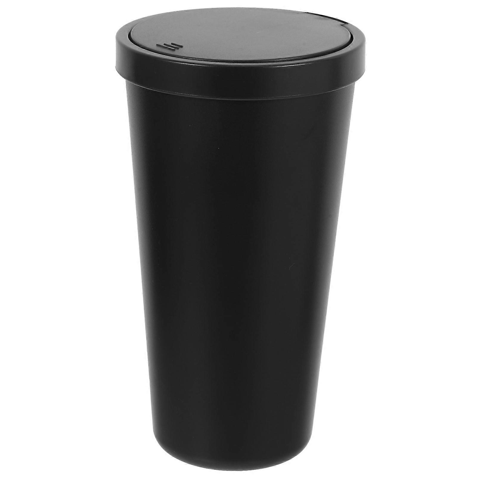 Car Trash Can Cup Holder Garbage Bin for Car Use 3Pcs Set Black