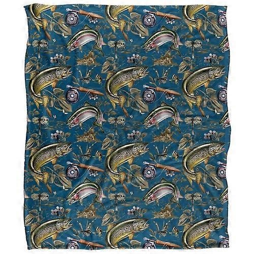 JQ Licensing Jl-Jp-Jq 2 Silky Trout Fishing Supersoft Blanket