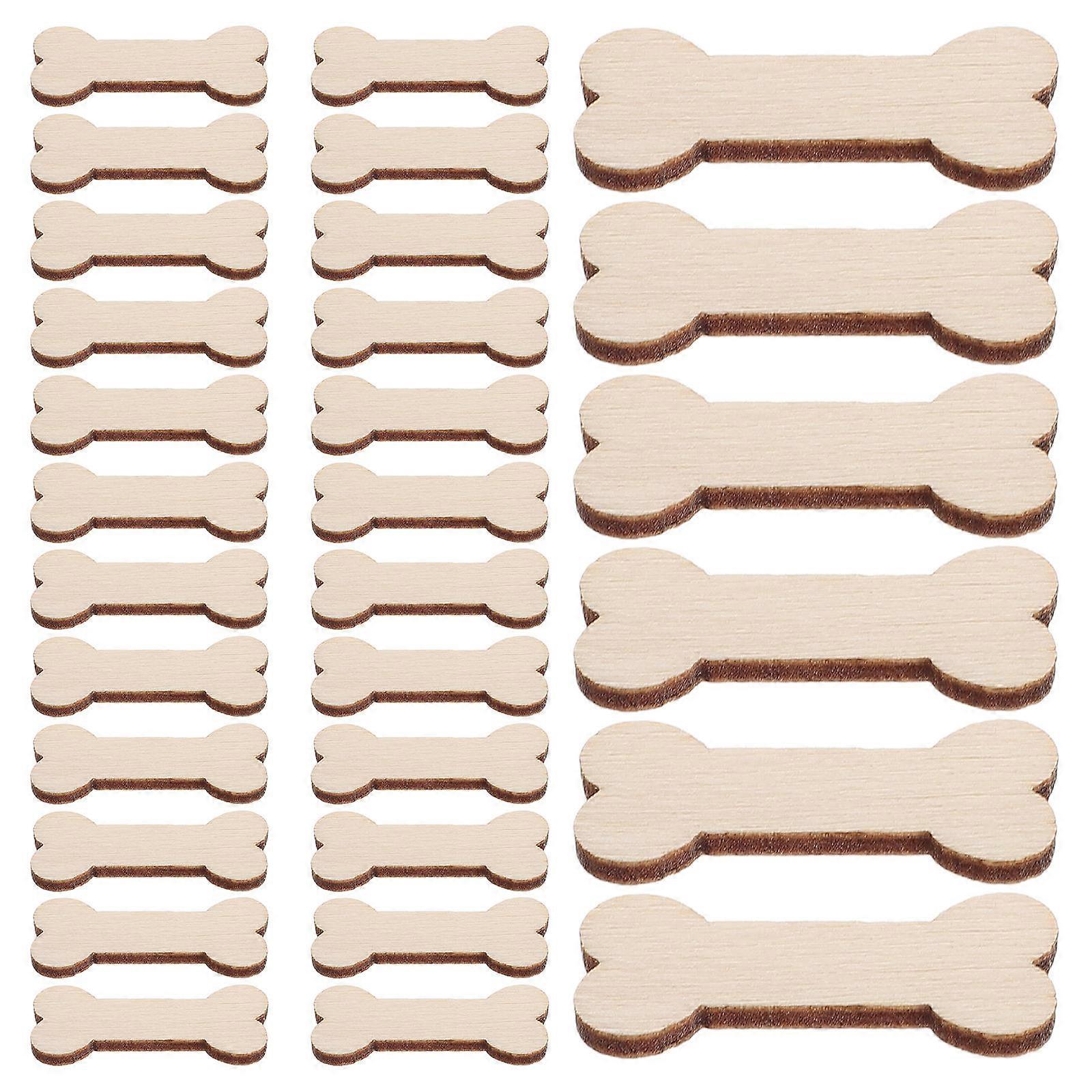 Wooden Dog Bone Cutouts for Crafting 500Pcs for Rustic Home Decor and DIY