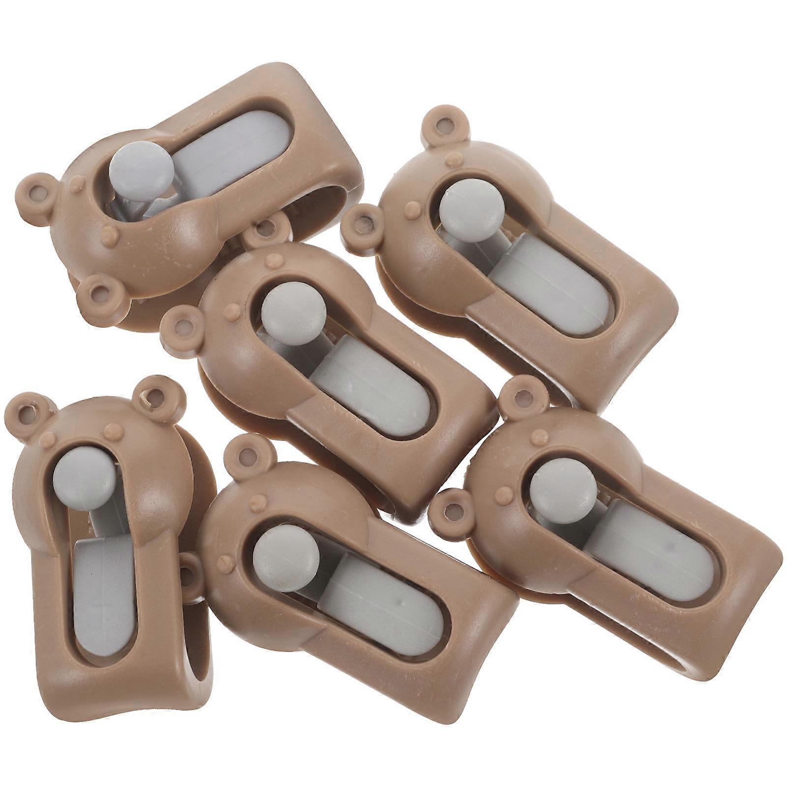 Plastic Bed Sheet Grippers for Quilt Fixation 24Pcs Coffee Color