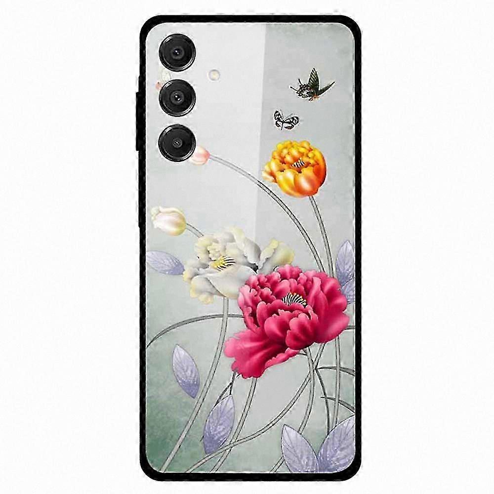 Pattern Printed Tempered Glass Case for Galaxy A16 5G/4G Phone Cover Protector