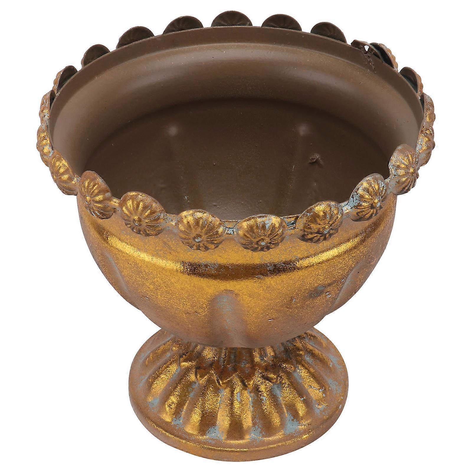 Golden Creative Flower Planter Bucket for Storage Use 3Pcs