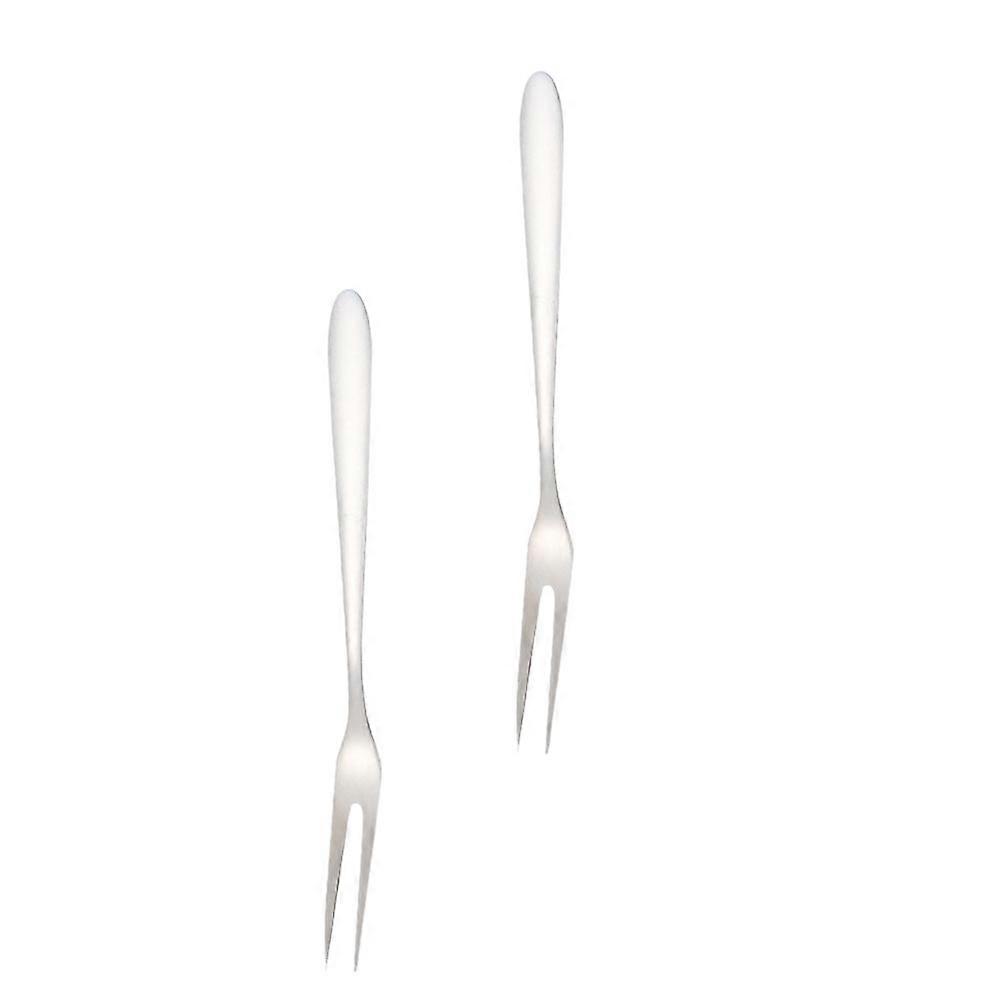 Fruit Fork Stainless Steel Fork for 2Pcs Useful Kitchen Gadget