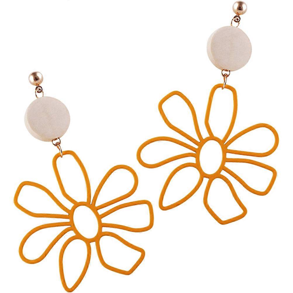 Statement Flower Earrings Dangle Accessory Women 5 Pairs