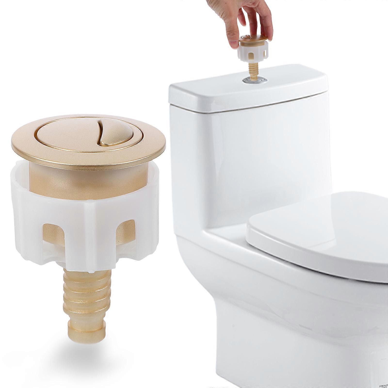 Manual Toilet Flush Button Round Head Durable Easy Installation Maintenance Staff 1Set