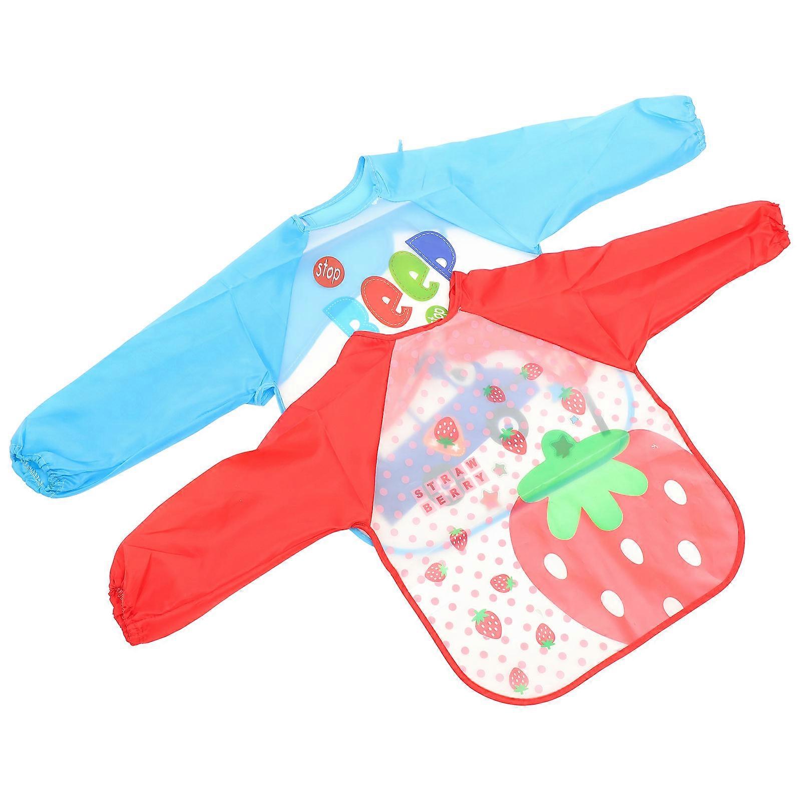 Kids Apron for Baking 10Pcs Assorted Color Long Sleeves Sleeved Bib
