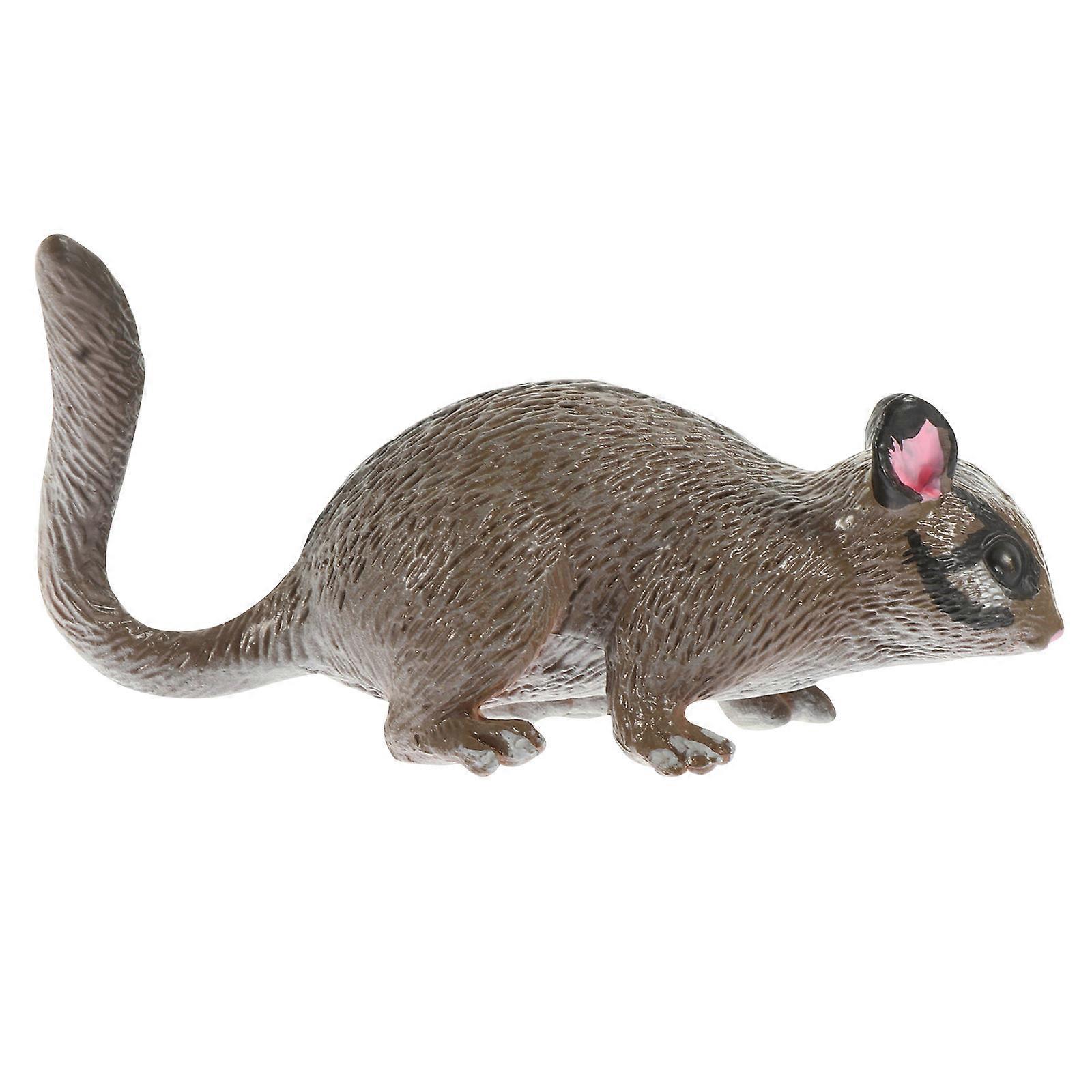 Plastic Animal Figure Petaurus Breviceps for Decor 2Pcs Brown Models