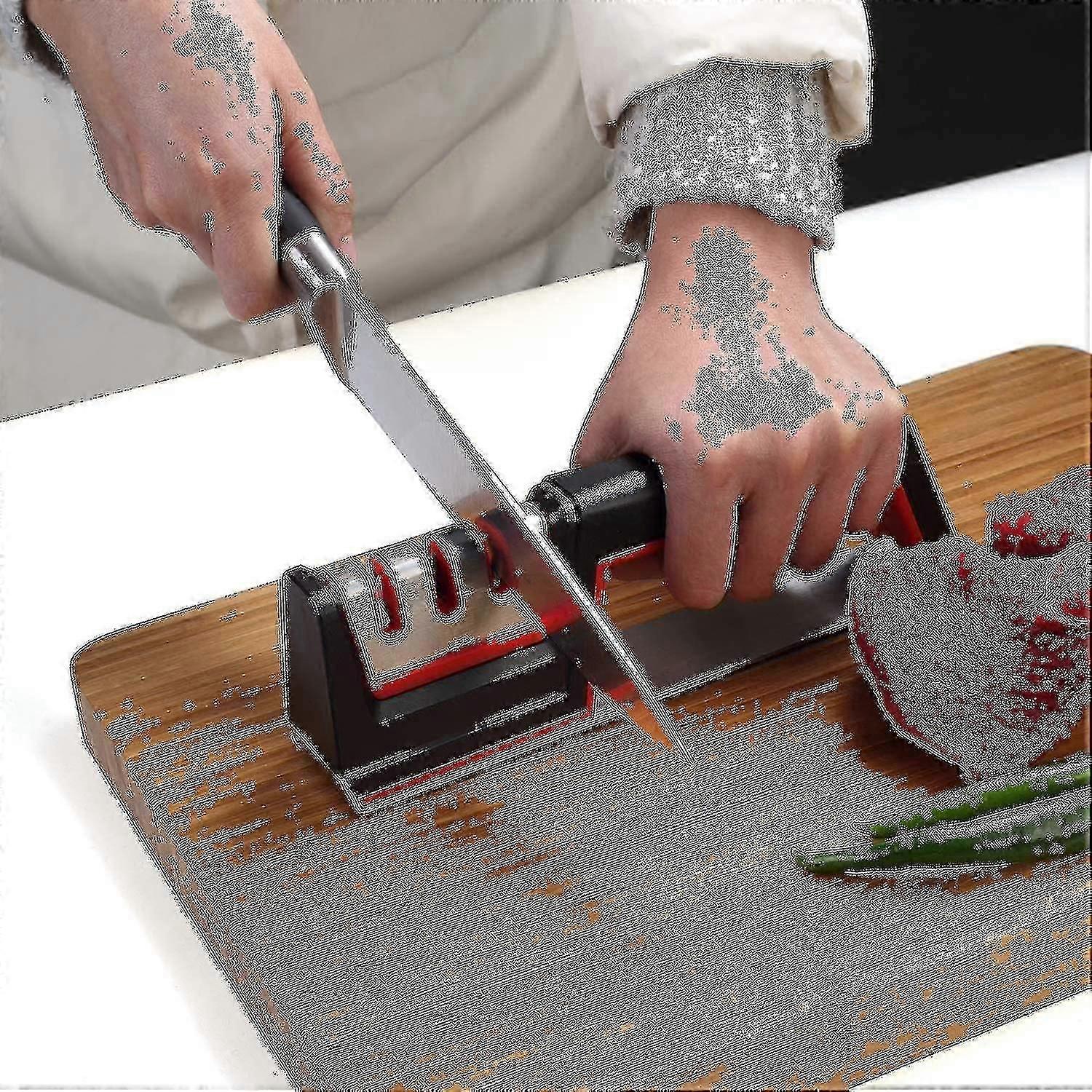 Knife Sharpener Professional 3-stage Kitchen Knife Sharpening Tool - Restore And Polish Blades Quickly