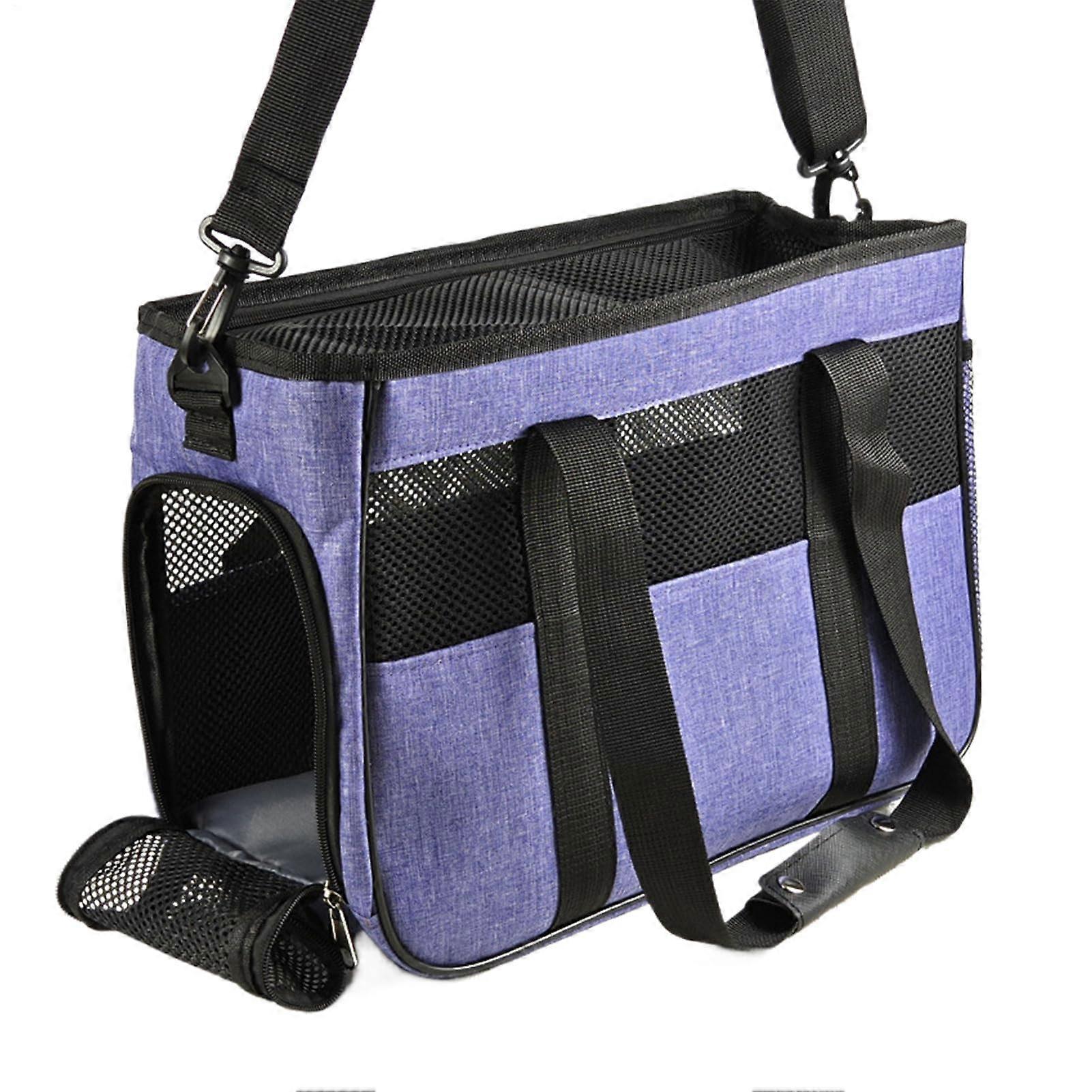 Carriers for Small Dogs, MultiPocket Sling Carrier Bag for Cats and Dogs, Breathable Flexible Pet Transport, Purple