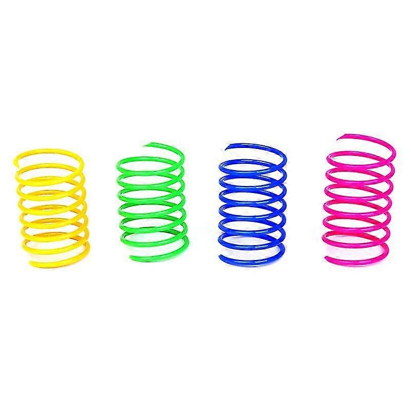 4 Pcs Colorful Spring Cat Toys Cat Spring Toy Spring Toys For Cats Bpa Free Plastic Interactive Toys