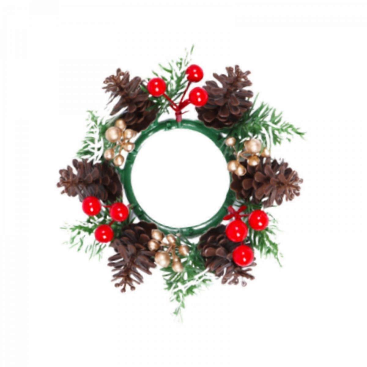Christmas Candle Rings Wreath Inner Diameter 4" for Wedding Holiday Birthday