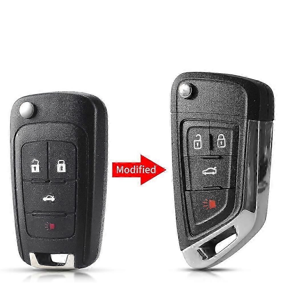For Chevrolet Cruze Epica Lova Camaro Impala For Buick Modified Folding Case Fob 2/3/4/5 Button Flip Remote Car Key Shell