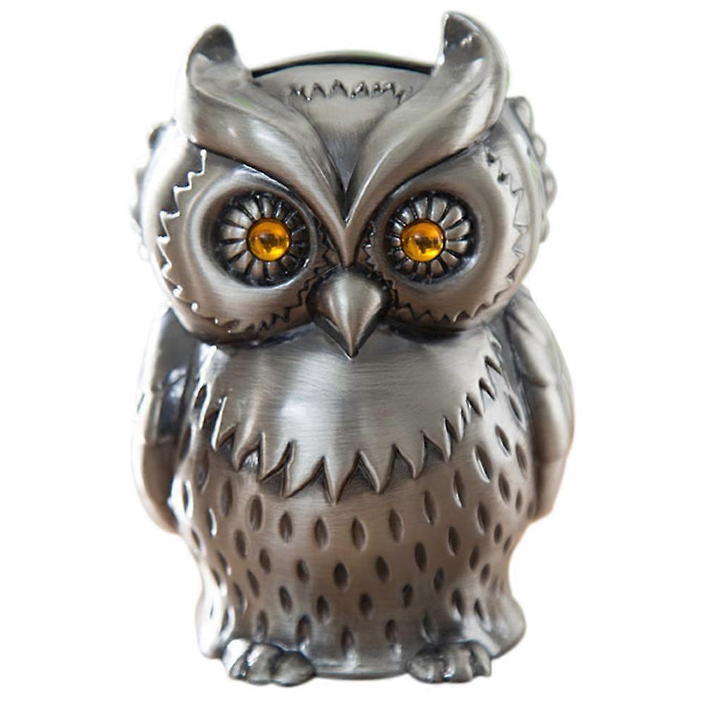 Owl Shaped Coin Jar Metal Money Holder for Storage Use 3Pcs Set