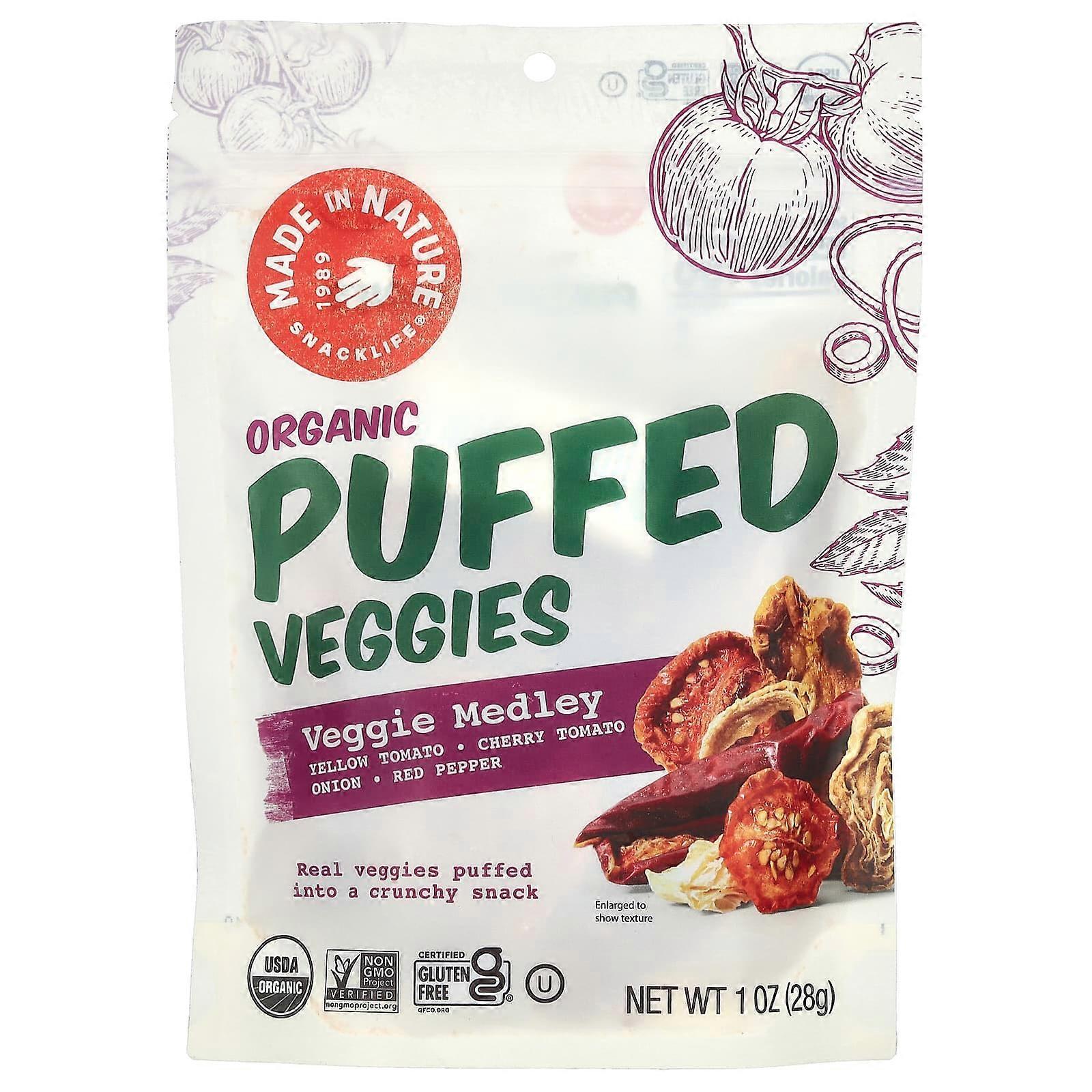 Organic Puffed Veggies, Veggie Medley, 1 oz (28 g)