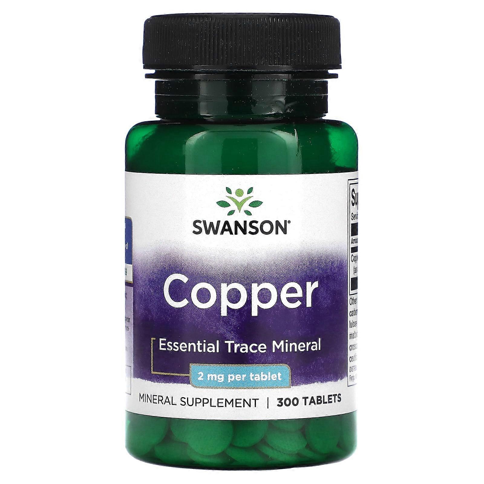 Swanson, Copper, 2 mg, 300 Tablets