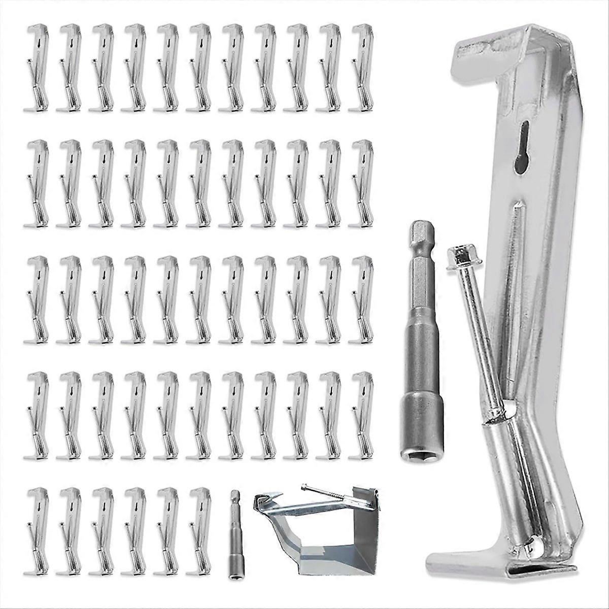 50-Pack Hidden Gutter Hangers 5 Inch with Pres