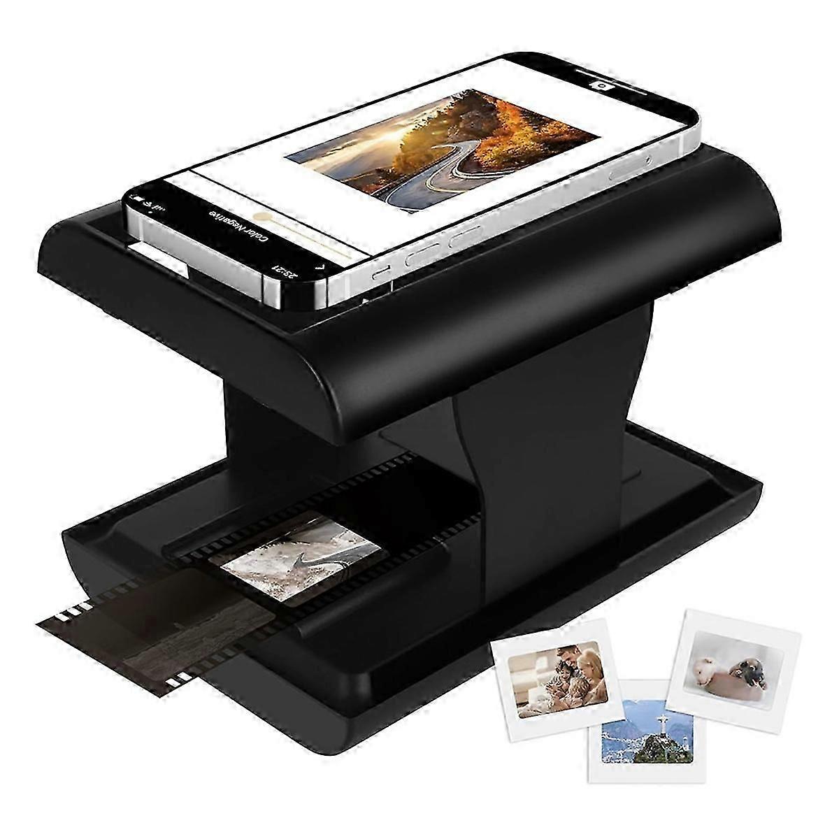Mobile Film and Slide Scanner, 35mm Slide and Negative Scanner with LED Backlight for OldFilm to JPG
