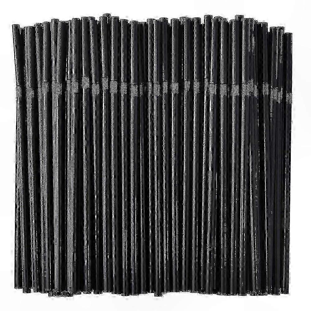 Flexible Plastic Drinking Straws, 200 Pack, Bendable Design for Bar Use