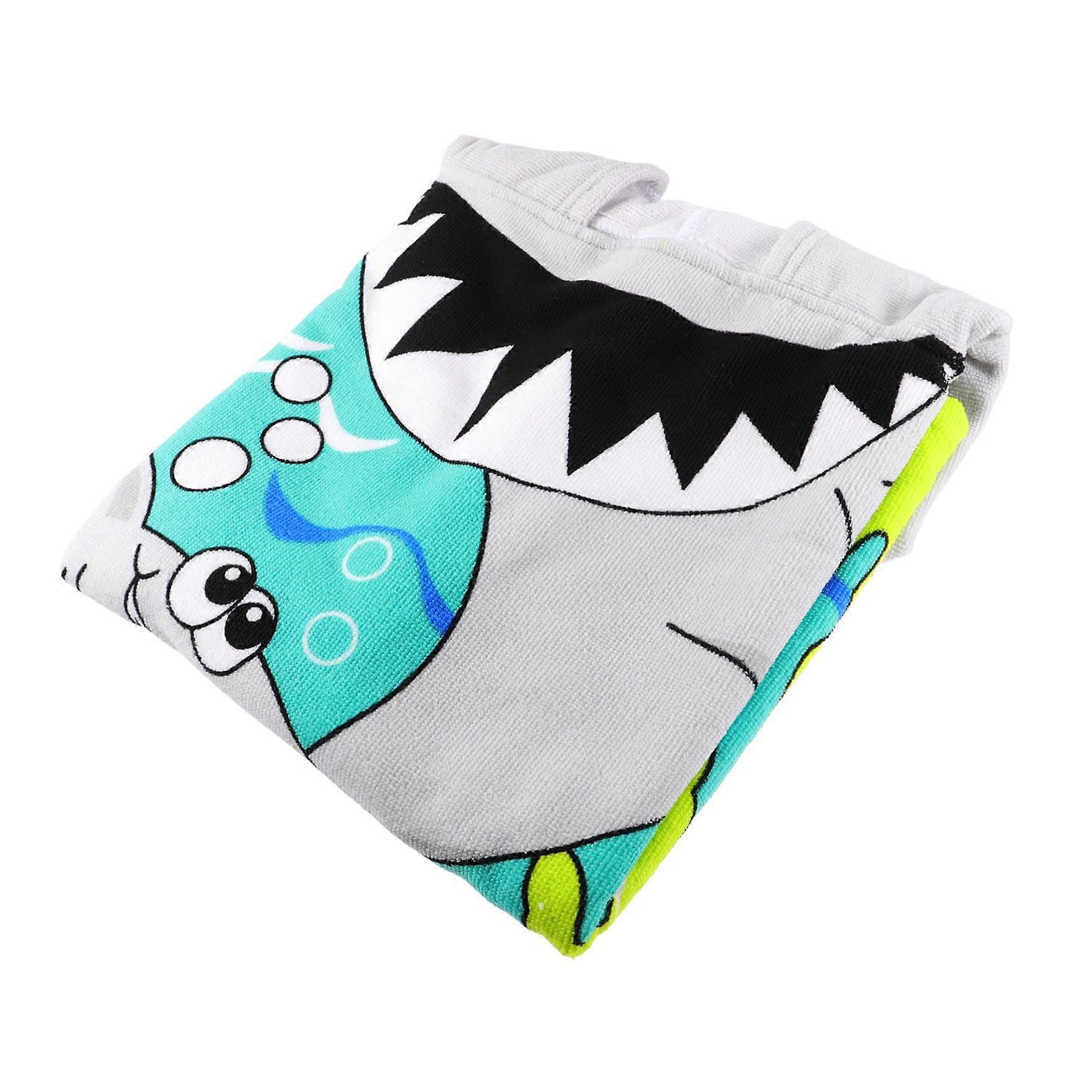 Towel Cloak With Snap Closure, Soft Cartoon Hooded Bathrobe Cape For Boys And Girls, QuickDry MultiUse Poncho