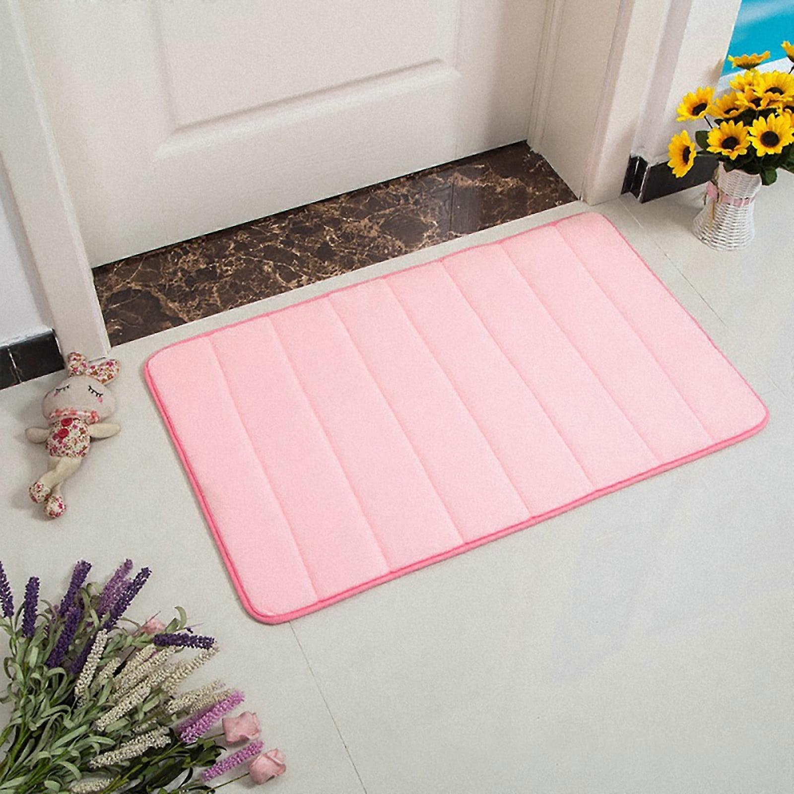 Begine 1*Carpet Clearance,Slow Rebound Coral Fleece Memory Foam Carpet Mat Pink C,Pink