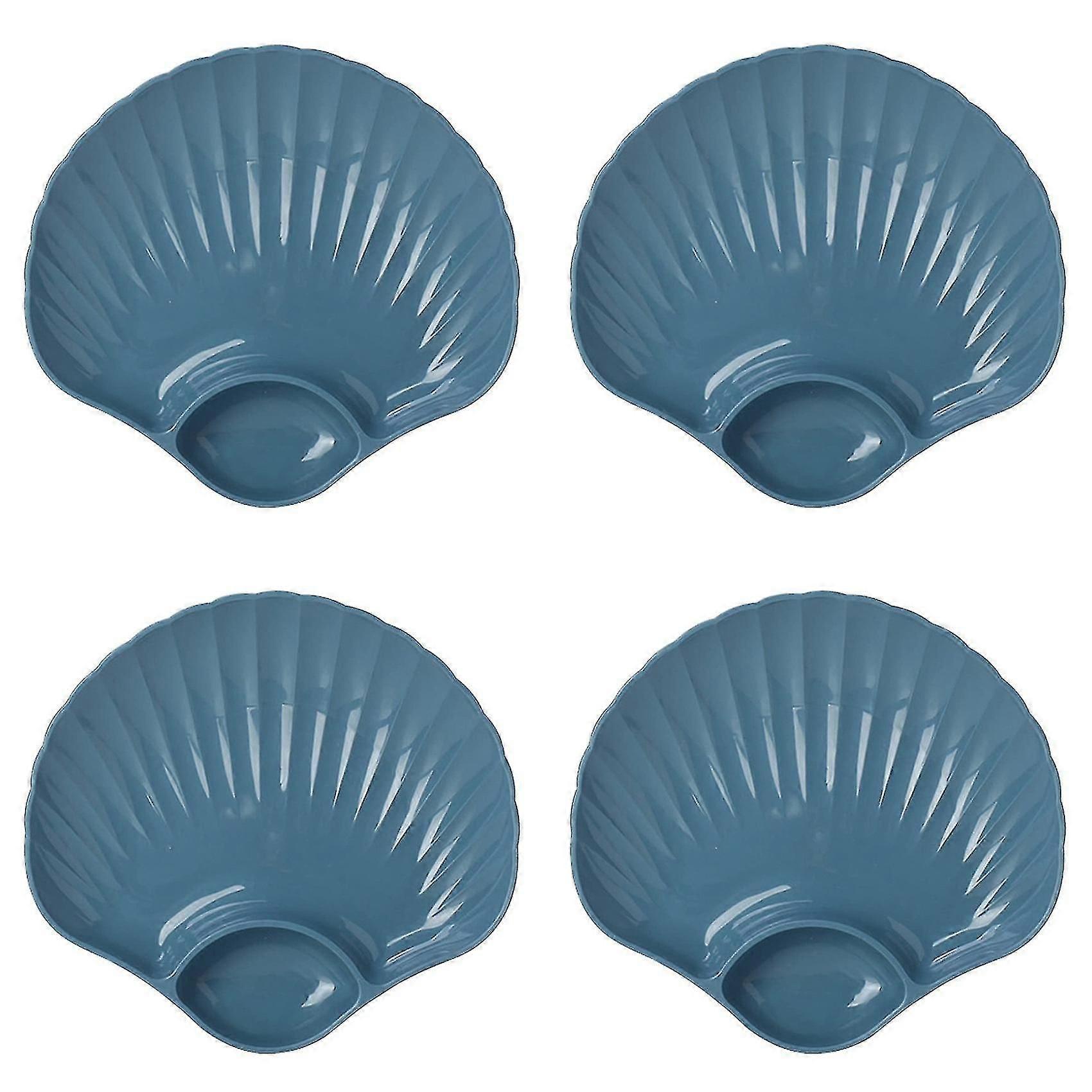 Multi-purpose Plastic Bowls Shell Shape Plate, Snack Serving Tray C