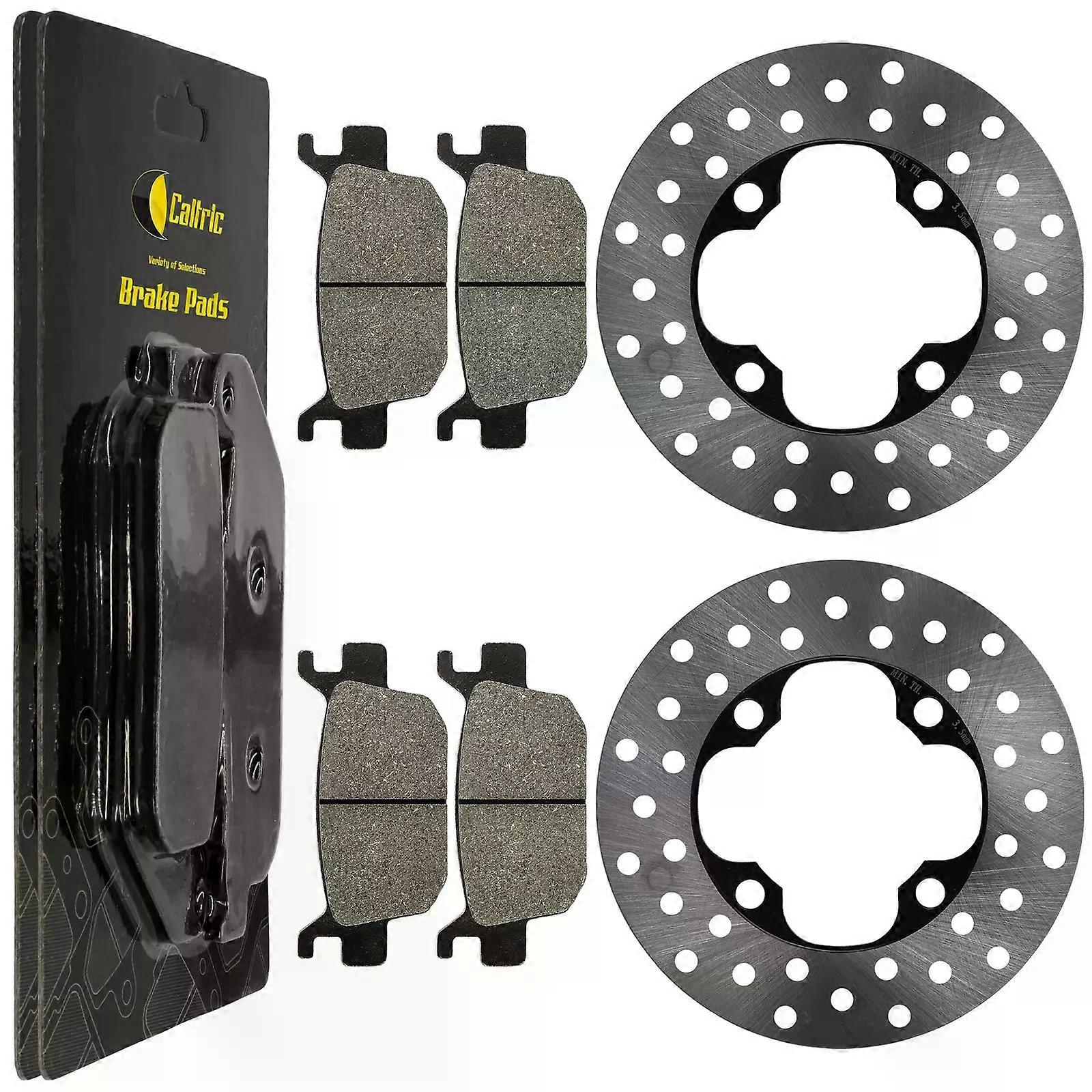Front Left & Right Brake Disc w/Pads for Honda FourTrax Foreman TRX500FE 2005-06 NO.15725