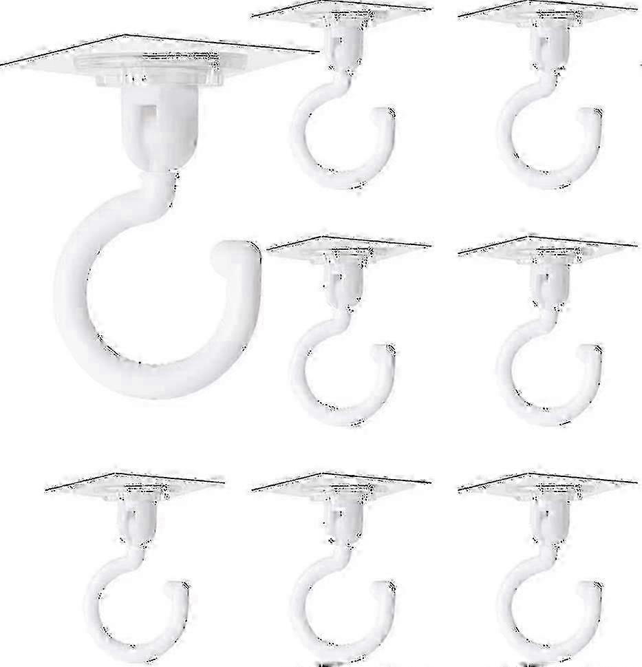 Self adhesive 360 hooks clear rotatable wall ceiling