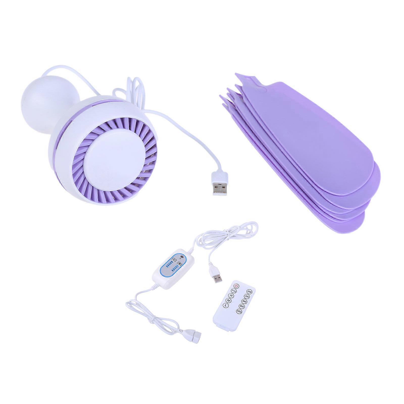 Rechargeable Hanging Fan 17.7inch Portable Cooling Device 4 Adjustable Speeds Timers Function USB Operated Indoor Outdoor Multicolor