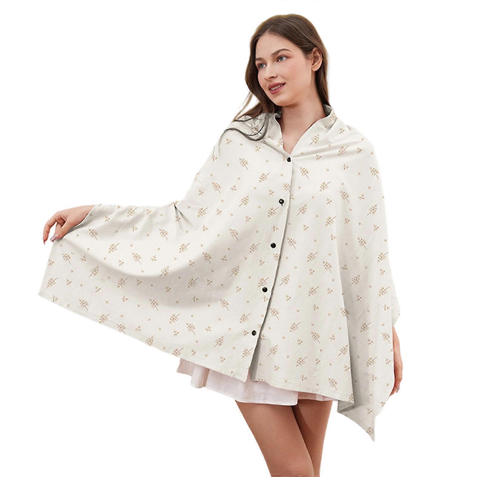 Privacy Protector Cover Cotton Breastfeeding Towel for Public Feeding Leakage Prevention with Printed Pattern Design Multicolor