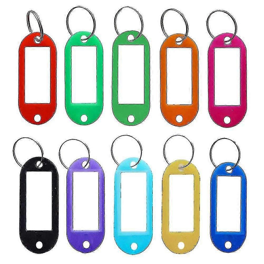 Avaintunnisteet, joissa on jaettu rengas, 10kpl Home Soft Key KeyBs Labels Labels Id Keyring Tunnisteet, Sekalaiset satunnaiset värit