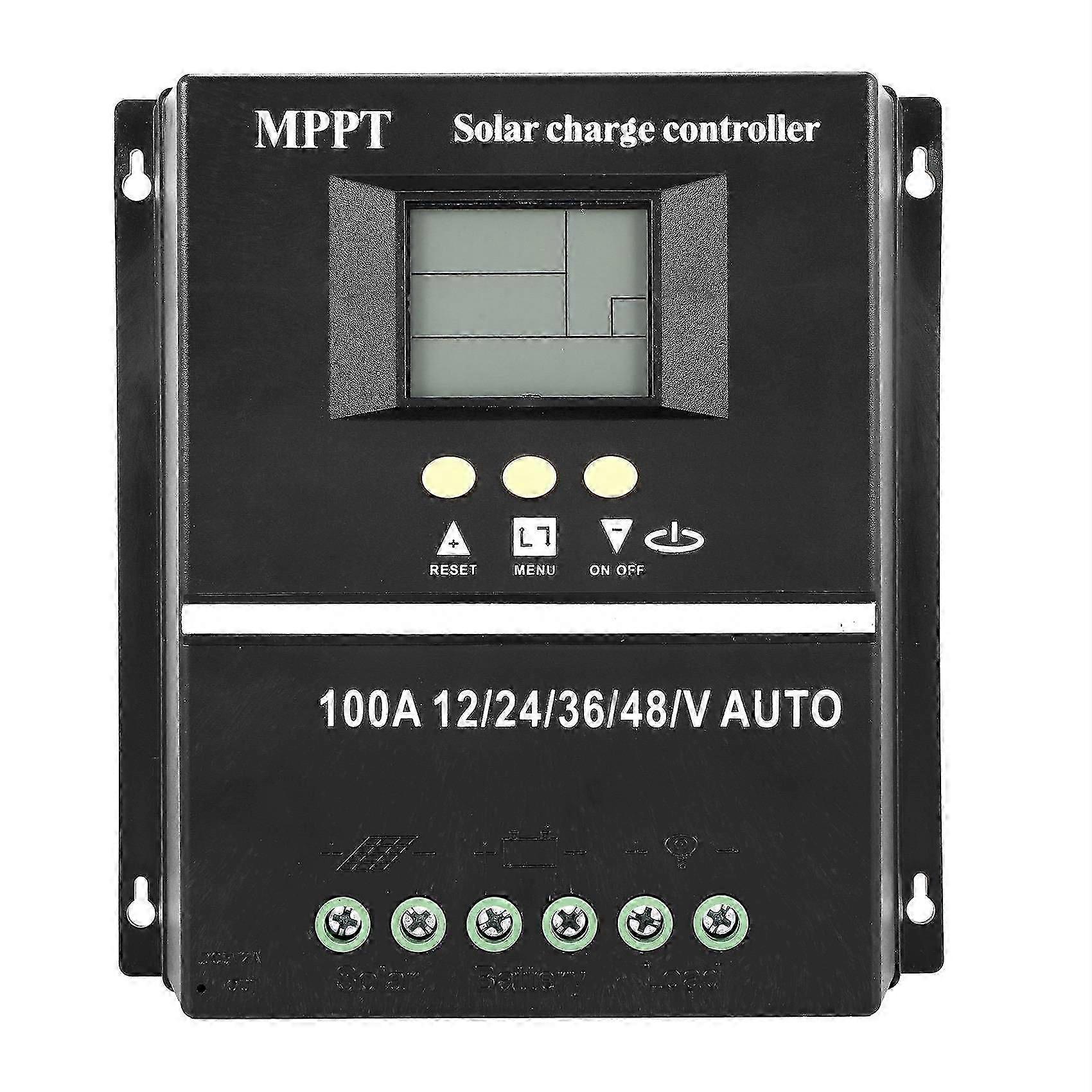 PWM 100A 12V 24V 36V 48V AUTO Solarpanel-Laderegler Solar-PV-Batterieladegerät mit LCD-MPPT-Solarregler
