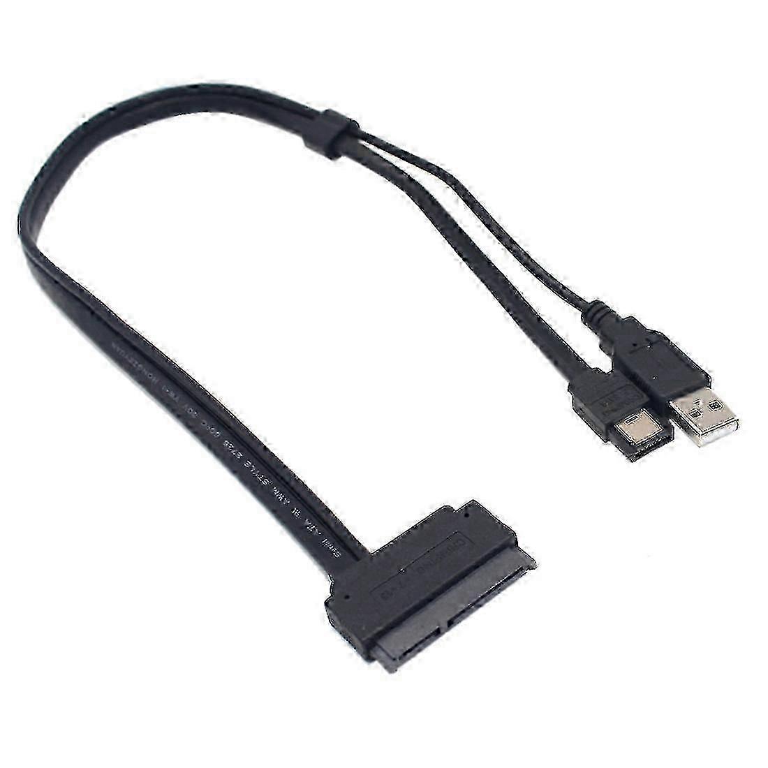 2.5 inch Drive SATA 22Pin to eSATA Data USB Powered Cable Adapter for Optimized For SSD, Support UA