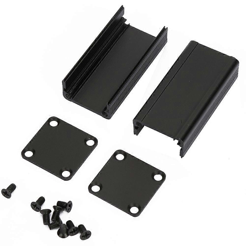 Aluminum Enclosure PCB Instrument Shell Electronic Cooling Box Black 25*25*50mm