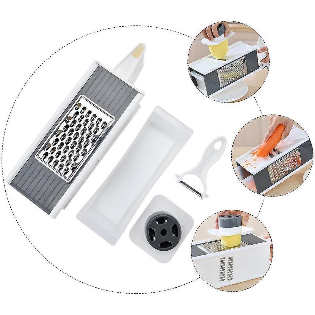 1pc 5-in-1 Multifunctional Four Sides Square Potato Grater Assorted Color