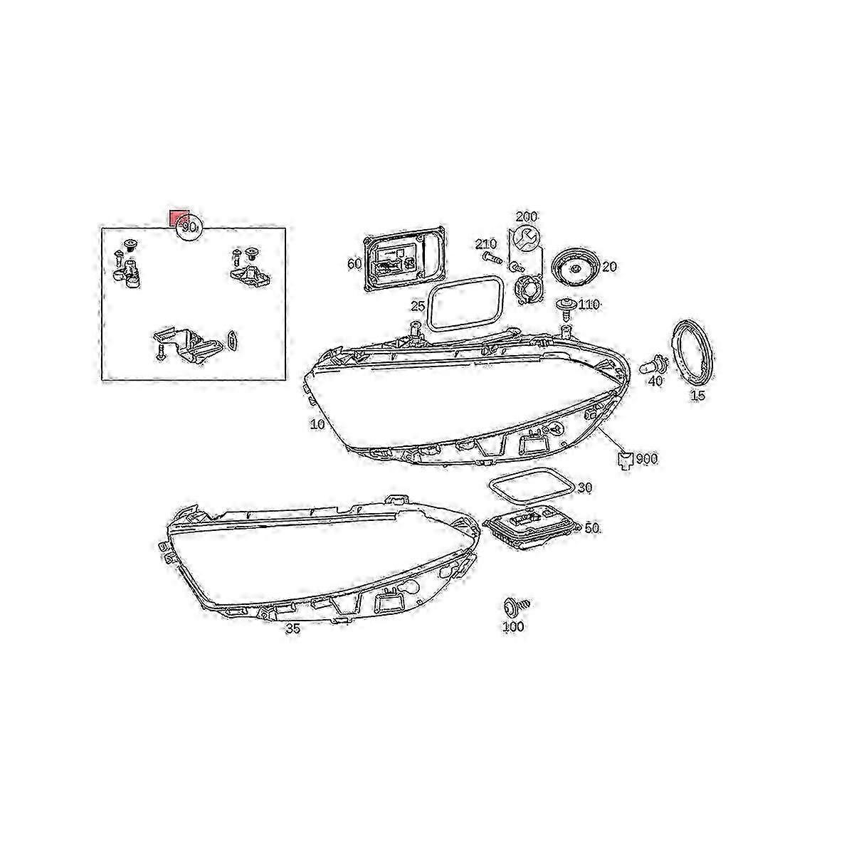 1Pair Headlight Repair Bracket Mount Kits A1778201701 A1778201801 for A CLA Class W177 W118 2018-2022